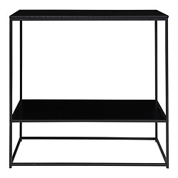 EPIKASA Table Console Vita, Noir, Métal, 36x80x80 cm pas cher