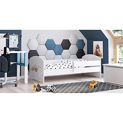 Kobi Lit enfant LUK BAR 160x80 tracteur avec matelas