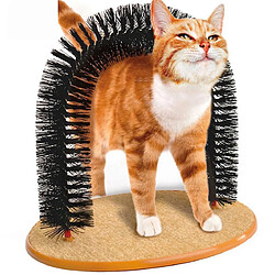 Arch Pet Cat Self Groomer With Round Fleece Base Cat Toy Brush Toys For Pets Scratching Devices