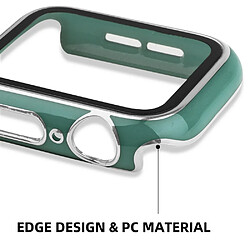 Coque en TPU électroplaqué, vert noirâtre/argent pour votre Apple Watch Series 7 45mm