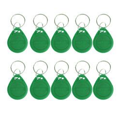 10 pcs 125khz rfid proximité carte d'identité jeton tags porte-clés système d'accès vert