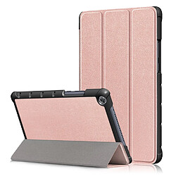 Etui en PU triple pli avec support rose pour votre Huawei MediaPad M5 Lite 8