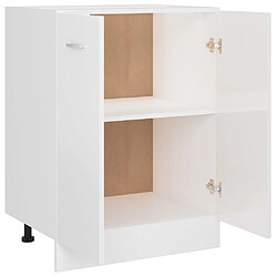 Acheter vidaXL Armoire de plancher Blanc brillant 60x46x81,5cm Bois ingénierie