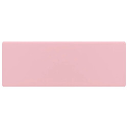 vidaXL Lavabo carré de luxe à trop-plein Rose mat 41x41 cm Céramique