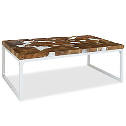 Avis ComfortXL Table Basse Teck Résine 110x60x40 Cm