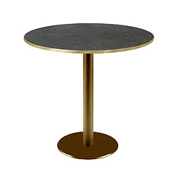 Restootab Table Ø70cm Rome bistrot pierre noire 