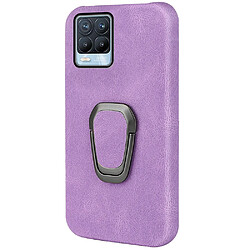 Coque en TPU + PU avec béquille, violet pour votre Realme 8/8 Pro