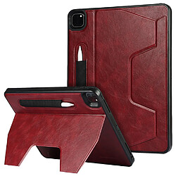 Coque en TPU + PU absorption magnétique avec béquille rouge pour votre iPad Pro 12.9-pouces (2021)