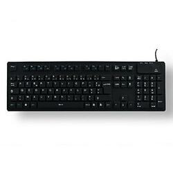 MCL ACK-729/N clavier USB + PS/2 AZERTY Français Noir