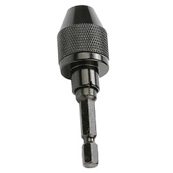 Embout de changement rapide pour mandrin de perceuse à poignée hexagonale 0.3-6.5mm à 3 mors 1/4 "", noir pas cher