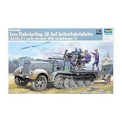 Trumpeter Maquette Véhicule 2 Cm Flakvierling 38 Auf Selbstfahrlafette (sd.kfz. 7/1 Early Version) With Sd.anhänger 51