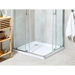 Beliani Bac de douche AMPAY 90 x 90 x 5 cm Blanc