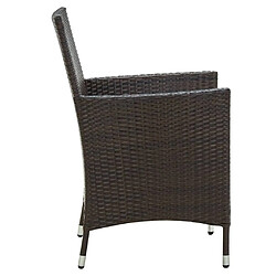 Acheter Maison Chic Lot de 4 Chaises de jardin,Fauteuil d'extérieur avec coussins Résine tressée Marron -MN63857