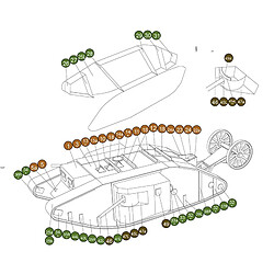 Avis Universal Modèle en papier No.33 Mark I Réservoir anglais 1: 50 Réservoir avec quai DIY Modèle en papier Jouets pour enfants Jeux de réflexion Assemblage Travail à la main | Model Building Kit