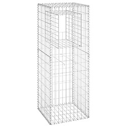 vidaXL Poteau à panier de gabion 50x50x140 cm Fer