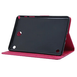 Wewoo Housse Étui Magenta pour Samsung Galaxy Tab A 8.0 / T350 fleurs pressées motif de papillon flip horizontal en cuir PU avec boucle magnétique et titulaire fentes cartes porte-monnaie pas cher