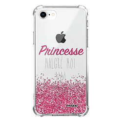 Coque iPhone 7/8/ iPhone SE 2020 anti-choc souple avec angles renforcés transparente Princesse Malgré Moi Evetane