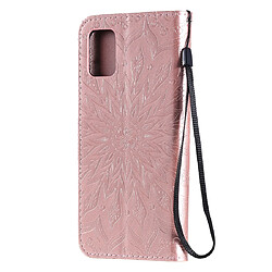 Avis Wewoo Housse Coque Pour Galaxy A51 Sun Print de protection à rabat horizontal avec support et fentes cartes et portefeuille or rose