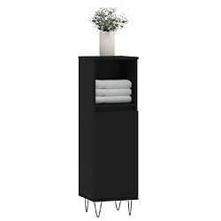 Avis Maison Chic Armoire de salle de bain,Meuble de rangement,Meuble haut noir 30x30x100 cm bois d'ingénierie -GKD888622