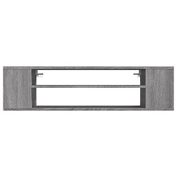 Helloshop26 Armoire TV suspendue sonoma 100 x 30 x 26,5 cm bois Ingénierie gris 02_0024289