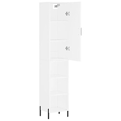 Avis vidaXL Buffet haut Blanc 34,5x34x180 cm Bois d'ingénierie