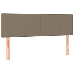 Avis vidaXL Tête de lit à LED Taupe 144x5x78/88 cm Tissu