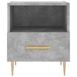 Avis vidaXL Table de chevet gris béton 40x35x47,5 cm bois d’ingénierie