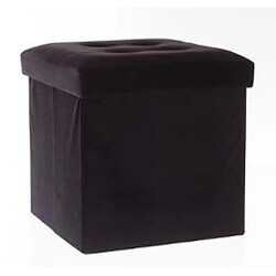 Pegane Pouf coloris noir - Dim : L.38 x l.38 x h.38 cm