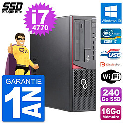 PC Fujitsu Esprimo E720 E85+ DT Intel i7-4770 RAM 16Go SSD 240Go Windows 10 Wifi - Occasion