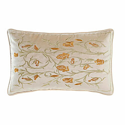 Coussin DKD Home Decor Doré 50 x 10 x 30 cm Fleurs