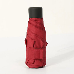 Parapluie Pliant Portatif Coupe-vent Anti UV Parasol Compact Rouge