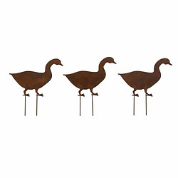 Paris Prix Décoration de Jardin 3 Canards 25cm Marron