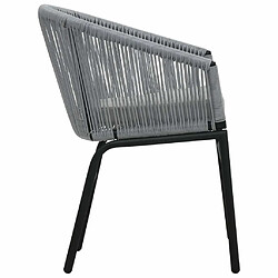 Acheter Maison Chic Lot de 2 Chaises de jardin,Fauteuil d'extérieur Anthracite Rotin PE -MN67292