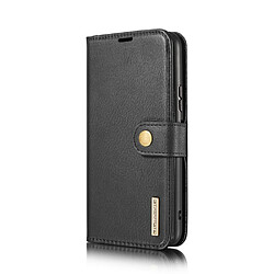 Dg.Ming Etui en PU détachable 2-en-1 noir pour votre Samsung Galaxy A22 4G (EU Version)