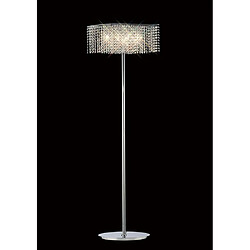 Luminaire Center Lampadaire Fabio 4 Ampoules chrome poli/cristal