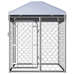 vidaXL Chenil extérieur avec toit 100 x 100 x 125 cm