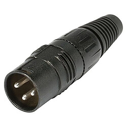 XLR Fiche mâle droite Hicon HI-X3CM-B Nombre de pôles: 3 noir 1 pc(s)