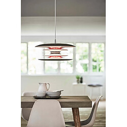 Luminaire Center Suspension DIABLO en Métal et Noir mat/Rouge Diamètre 50 Cm