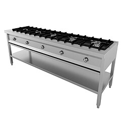 Piano de Cuisson Gaz sur Meuble Série 600 - 1 à 5 Brûleurs - Combisteel pas cher