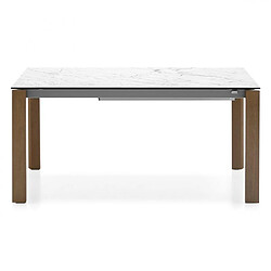 Inside 75 Table extensible EMINENCE 260 cm Table extensible - 10 couverts - Céramique Blanc Alpi - Dimensions 160(260) x 90 x 76 cm