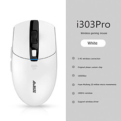 Avis Universal I303PRO Gaming Wireless Mouse Lightweight 16000dpi Wireless Drive 6 Color LED Laptop Mouse (Blanc)