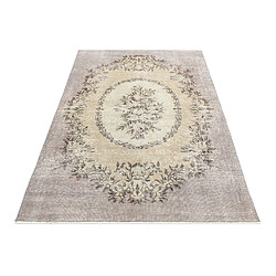 Avis Vidal Tapis de laine 201x114 brun Ultra Vintage