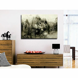 Paris Prix Tableau Imprimé Mountain Predator Wide Beige 60 x 90 cm