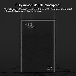 Wewoo Disques SSD externes 1 To 2.5 pouces USB 3.0 Transmission haute vitesse Disque dur mobile à semi-conducteurs ultra-léger et léger Noir pas cher
