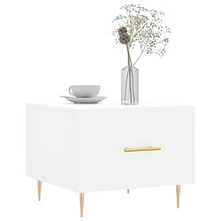 Avis Maison Chic Lot de 2 Tables basses,Table Console pour salon blanc 50x50x40 cm bois d'ingénierie -MN31479