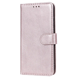 Wewoo Housse Coque Pour Huawei Honor 10i Étui de protection à rabat horizontal de couleur unie avec support et fentes cartes et portefeuille et cadre photo et lanière or rose