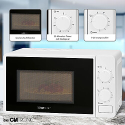 Micro-ondes avec grill, 20L, 700W, 800W de grill, minuterie, 800, Blanc, Clatronic, MWG792W