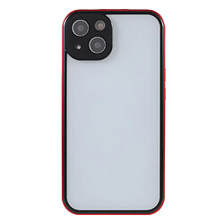 Coque en TPU + acrylique absorption magnétique rouge pour votre Apple iPhone 13 6.1 pouces