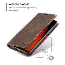 Avis Caseme Etui en PU + TPU auto-absorbé avec support café pour votre Xiaomi Redmi Note 8