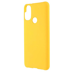 Coque en TPU anti-rayures, caoutchouté jaune pour votre Motorola Moto E20/E30/E40